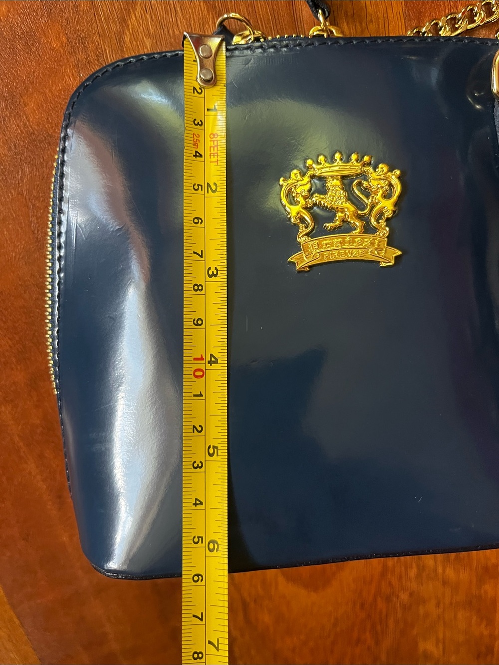 Like new Pratesi Navy Patent Leather Crossbody Bag - Picture 16 of 16